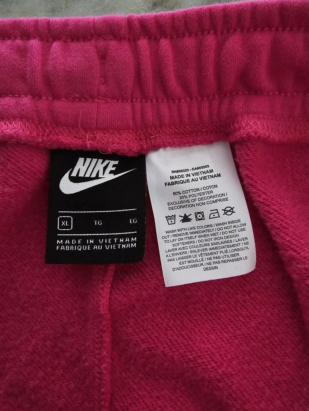 Nike Air Womens Fleece Cargo Joggers XL Pink Berry Fuchsia Sweatpants DN4867-615